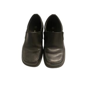 Smart Fit black slip on dress shoes toddler boys size 9 - fair condition